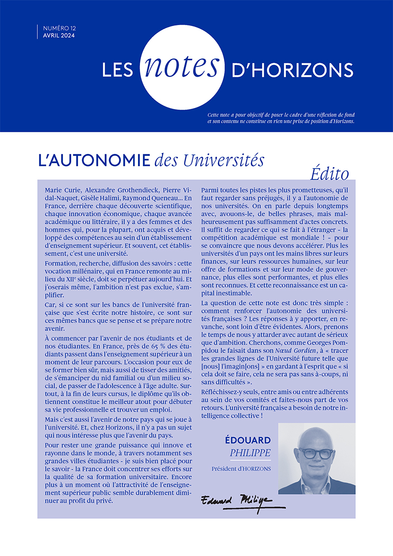 N°12 - L'autonomie des Universités