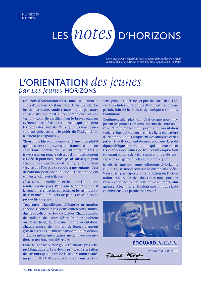 N°13 - L'orientation des jeunes