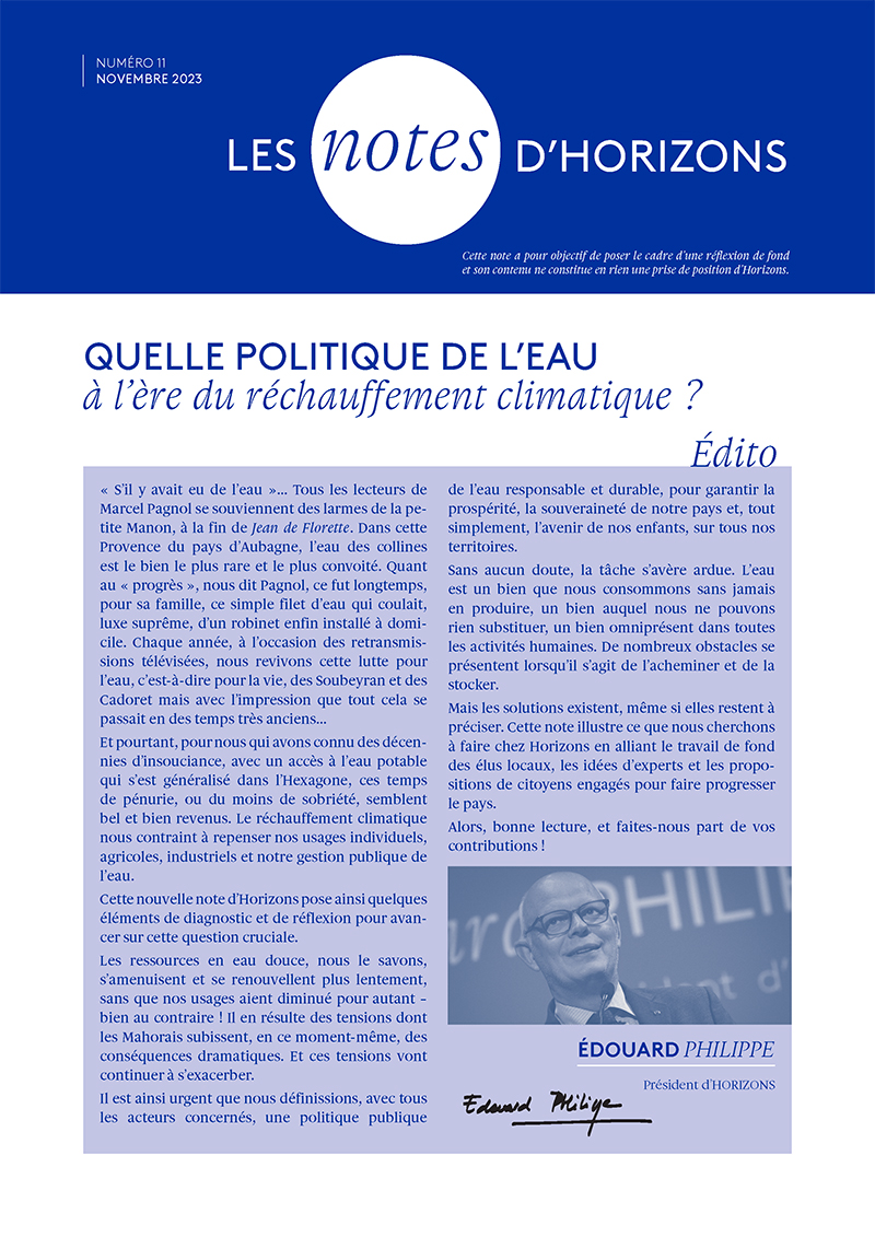 N°14 - Quelle politique de l'eau à l'ère du réchauffement climatique